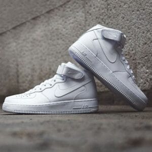 Nike Airforce 1 Mid White Pure Leather for Men