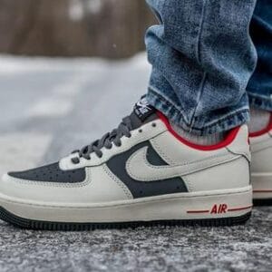 Air Force 1 Low Cream Brown Red Shoes