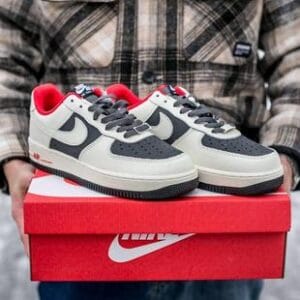 Nike Airforce 1 Low Cream Brown Red