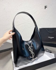 YSL Large Logo Shoppers Bag with Box-black