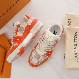 Louis Vuitton Trainer: The Damier Orange and White Edition